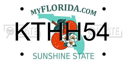 KTHH54 Florida License Plate