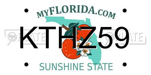 KTHZ59 Florida License Plate