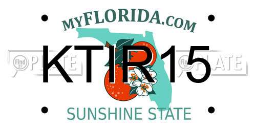 KTIR15 Florida License Plate