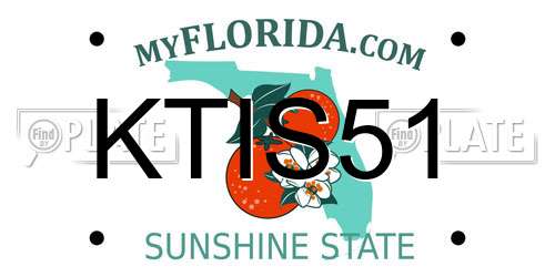 KTIS51 Florida License Plate