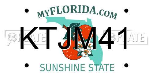 KTJM41 Florida License Plate