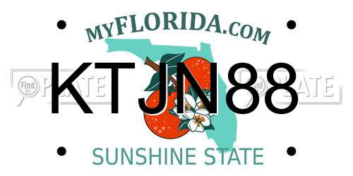 KTJN88 Florida License Plate