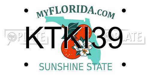 KTKI39 Florida License Plate