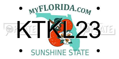 KTKL23 Florida License Plate