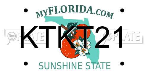 KTKT21 Florida License Plate