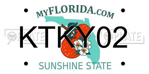 KTKY02 Florida License Plate