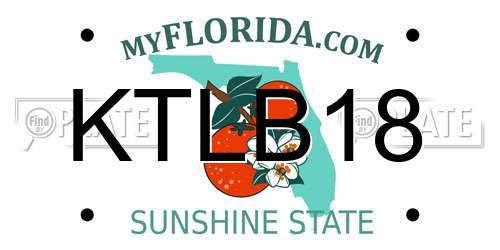 KTLB18 Florida License Plate