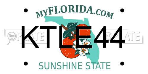 KTLE44 Florida License Plate