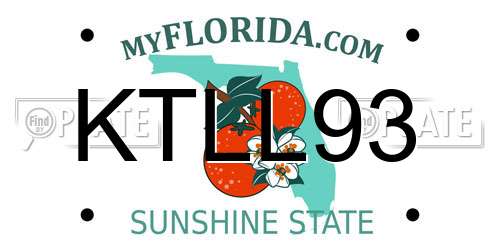 KTLL93 Florida License Plate