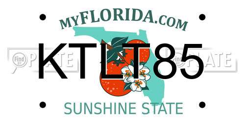 KTLT85 Florida License Plate