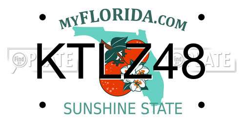 KTLZ48 Florida License Plate