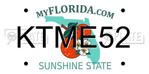 KTME52 Florida License Plate