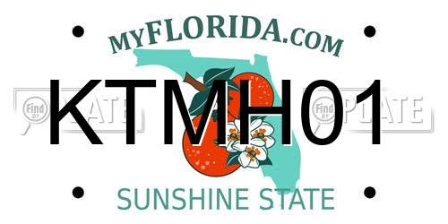 KTMH01 Florida License Plate