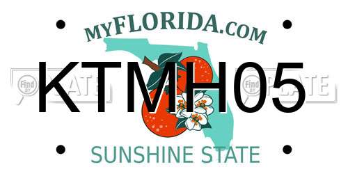 KTMH05 Florida License Plate