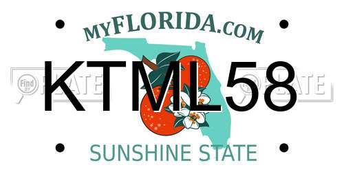 KTML58 Florida License Plate