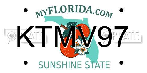 KTMV97 Florida License Plate