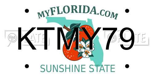 KTMY79 Florida License Plate