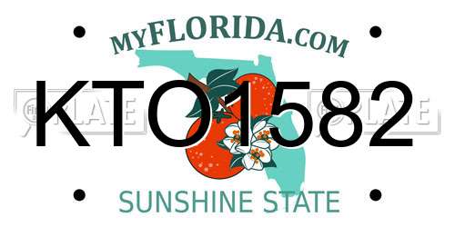 KTO1582 Florida License Plate