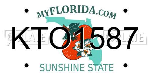 KTO1587 Florida License Plate