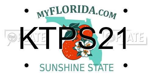 KTPS21 Florida License Plate