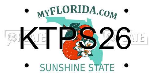 KTPS26 Florida License Plate