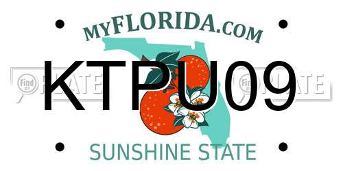 KTPU09 Florida License Plate
