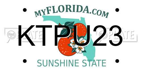 KTPU23 Florida License Plate