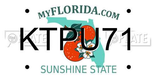 KTPU71 Florida License Plate