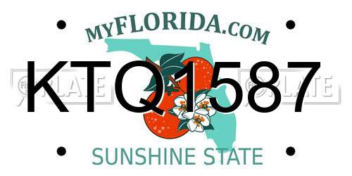 KTQ1587 Florida License Plate