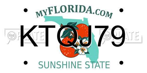 KTQJ79 Florida License Plate