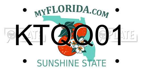 KTQQ01 Florida License Plate