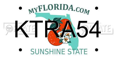 KTRA54 Florida License Plate