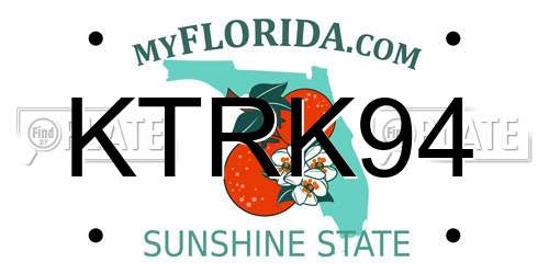 KTRK94 Florida License Plate