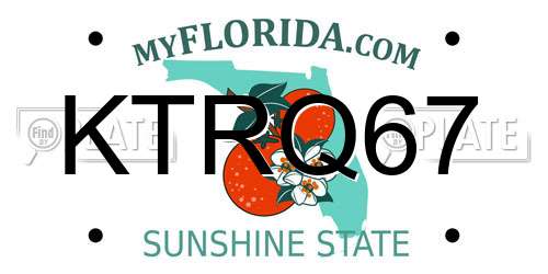 KTRQ67 Florida License Plate