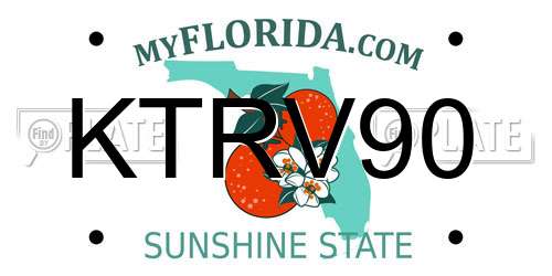 KTRV90 Florida License Plate