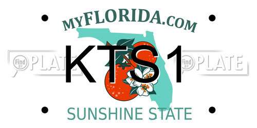 KTS1 Florida License Plate