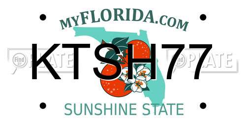 KTSH77 Florida License Plate