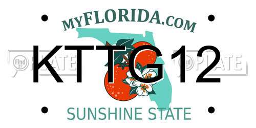 KTTG12 Florida License Plate
