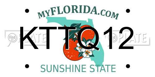 KTTQ12 Florida License Plate