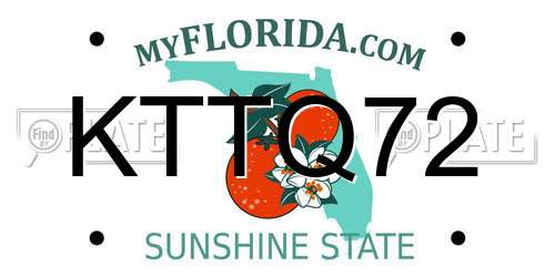 KTTQ72 Florida License Plate