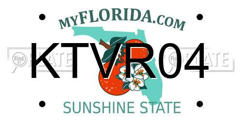 KTVR04 Florida License Plate