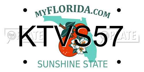 KTVS57 Florida License Plate