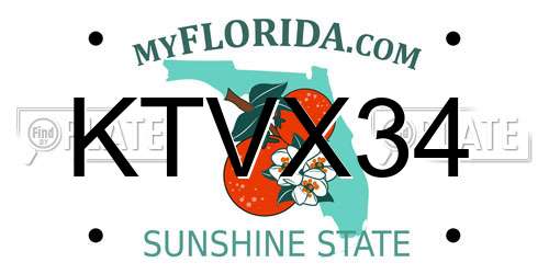 KTVX34 Florida License Plate