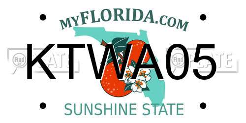 KTWA05 Florida License Plate