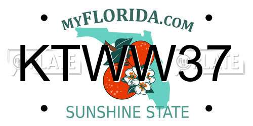 KTWW37 Florida License Plate