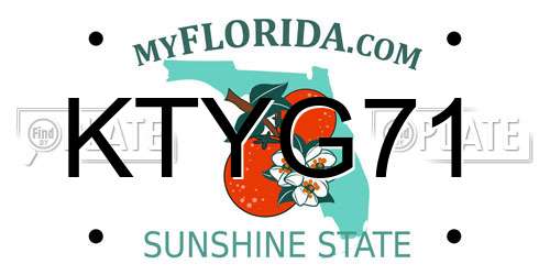 KTYG71 Florida License Plate