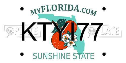 KTYI77 Florida License Plate