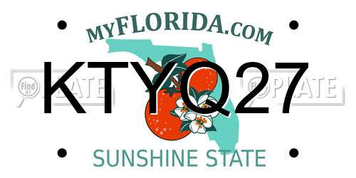 KTYQ27 Florida License Plate