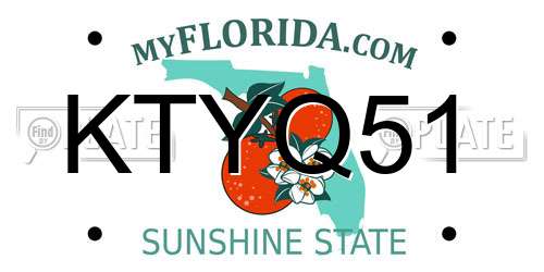 KTYQ51 Florida License Plate