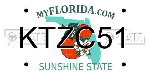 KTZC51 Florida License Plate